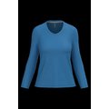 Camiseta manga larga mujer algodón entallada Light Royal Blue Xl
