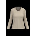 Camiseta manga larga mujer algodón entallada Light Sand L