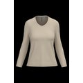 Camiseta manga larga mujer algodón entallada Light Sand Xxl