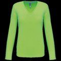 Camiseta manga larga mujer algodón entallada Lime S