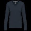 Camiseta manga larga mujer algodón entallada Navy S