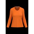 Camiseta manga larga mujer algodón entallada Orange S