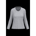 Camiseta manga larga mujer algodón entallada Oxford Grey L