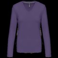 Camiseta manga larga mujer algodón entallada Purple L