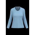 Camiseta manga larga mujer algodón entallada Sky Blue S