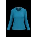 Camiseta manga larga mujer algodón entallada Tropical Blue Xl