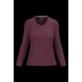 Camiseta manga larga mujer algodón entallada Wine L