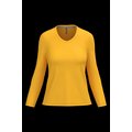 Camiseta manga larga mujer algodón entallada Yellow L