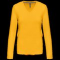 Camiseta manga larga mujer algodón entallada Yellow S