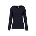 Camiseta manga larga mujer y cuello redondo Navy XL