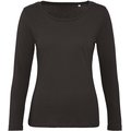 Camiseta manga larga mujer punto jersey Black Xs