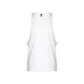 Camiseta Sin Mangas Algodón Unisex Blanco M