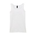 Camiseta sin mangas mujer algodón White XXL