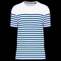 Camiseta marinera de algodón para hombre White / Royal Blue Stripe 3XL