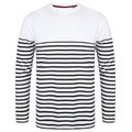 Camiseta marinera manga larga White / Navy Xs
