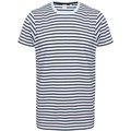 Camiseta marinera unisex algodón White / Oxford Navy M