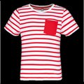 Camiseta marinero para niños White / Red Stripe 12/14 Ans