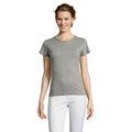 Camiseta Mujer 150g Algodón Gris Jaspeado M