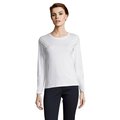 Camiseta Mujer Ajustada Manga Larga 190g Blanco M