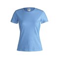 Camiseta Mujer Algodón 150g/m2 Azul Claro XL