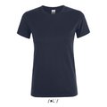 Camiseta Mujer Algodón Corte Entallado Azul Marino XXL