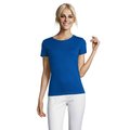 Camiseta Mujer Algodón Corte Entallado Azul Royal M