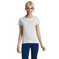 Camiseta Mujer Algodón Corte Entallado Ceniza M
