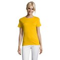 Camiseta Mujer Algodón Corte Entallado Dorado Xxl