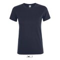 Camiseta Mujer Algodón Corte Entallado French Marino L