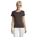 Camiseta Mujer Algodón Corte Entallado Gris Oscuro Xxl