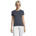 Camiseta Mujer Algodón Corte Entallado Gris Ratón M
