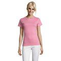 Camiseta Mujer Algodón Corte Entallado Rosa Orquídea L