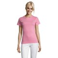 Camiseta Mujer Algodón Corte Entallado Rosa Orquídea S