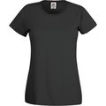 Camiseta mujer algodón cuello redondo entallada Black S