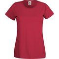 Camiseta mujer algodón cuello redondo entallada Brick Red M
