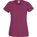 Camiseta mujer algodón cuello redondo entallada Burgundy XXL