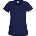 Camiseta mujer algodón cuello redondo entallada Deep Navy L