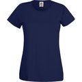 Camiseta mujer algodón cuello redondo entallada Deep Navy S