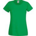 Camiseta mujer algodón cuello redondo entallada Kelly Green S