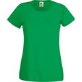 Camiseta mujer algodón cuello redondo entallada Kelly Green XL