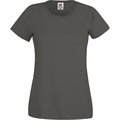 Camiseta mujer algodón cuello redondo entallada Light Graphite XS