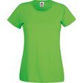 Camiseta mujer algodón cuello redondo entallada Lime S