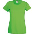Camiseta mujer algodón cuello redondo entallada Lime XS