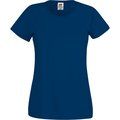 Camiseta mujer algodón cuello redondo entallada Navy L