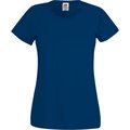Camiseta mujer algodón cuello redondo entallada Navy XXL