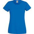 Camiseta mujer algodón cuello redondo entallada Royal Blue M