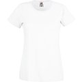 Camiseta mujer algodón cuello redondo entallada White XXL