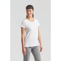 Camiseta mujer algodón cuello redondo entallada