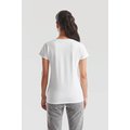 Camiseta mujer algodón cuello redondo entallada