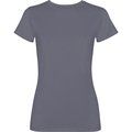 Camiseta mujer algodón efecto desgastado GRIS CIELO LAVADO L